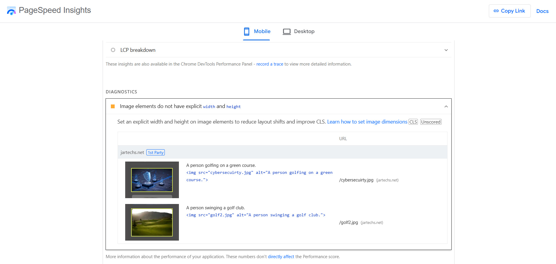 PageSpeed Insights Mobile Report 4