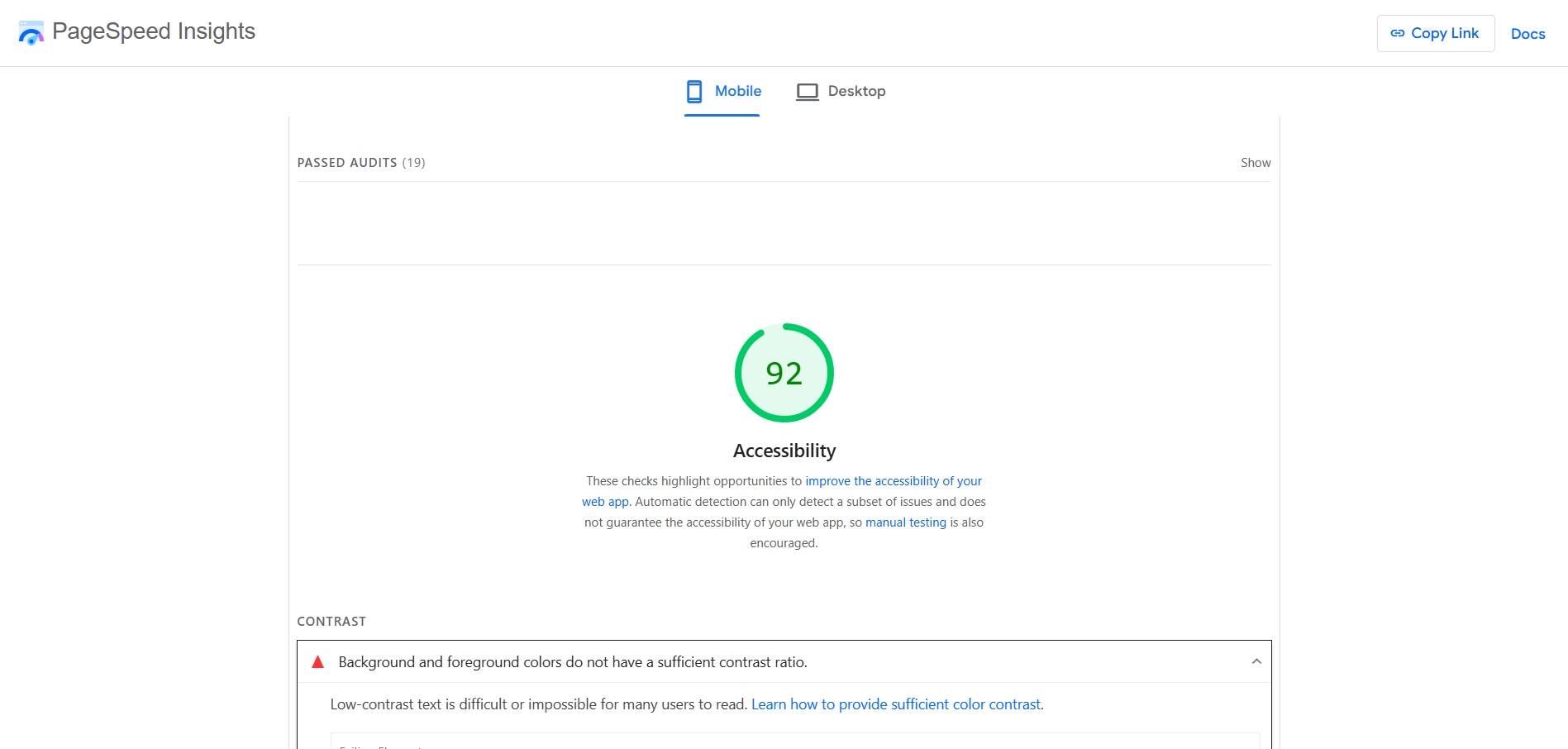 PageSpeed Insights Mobile Report 5